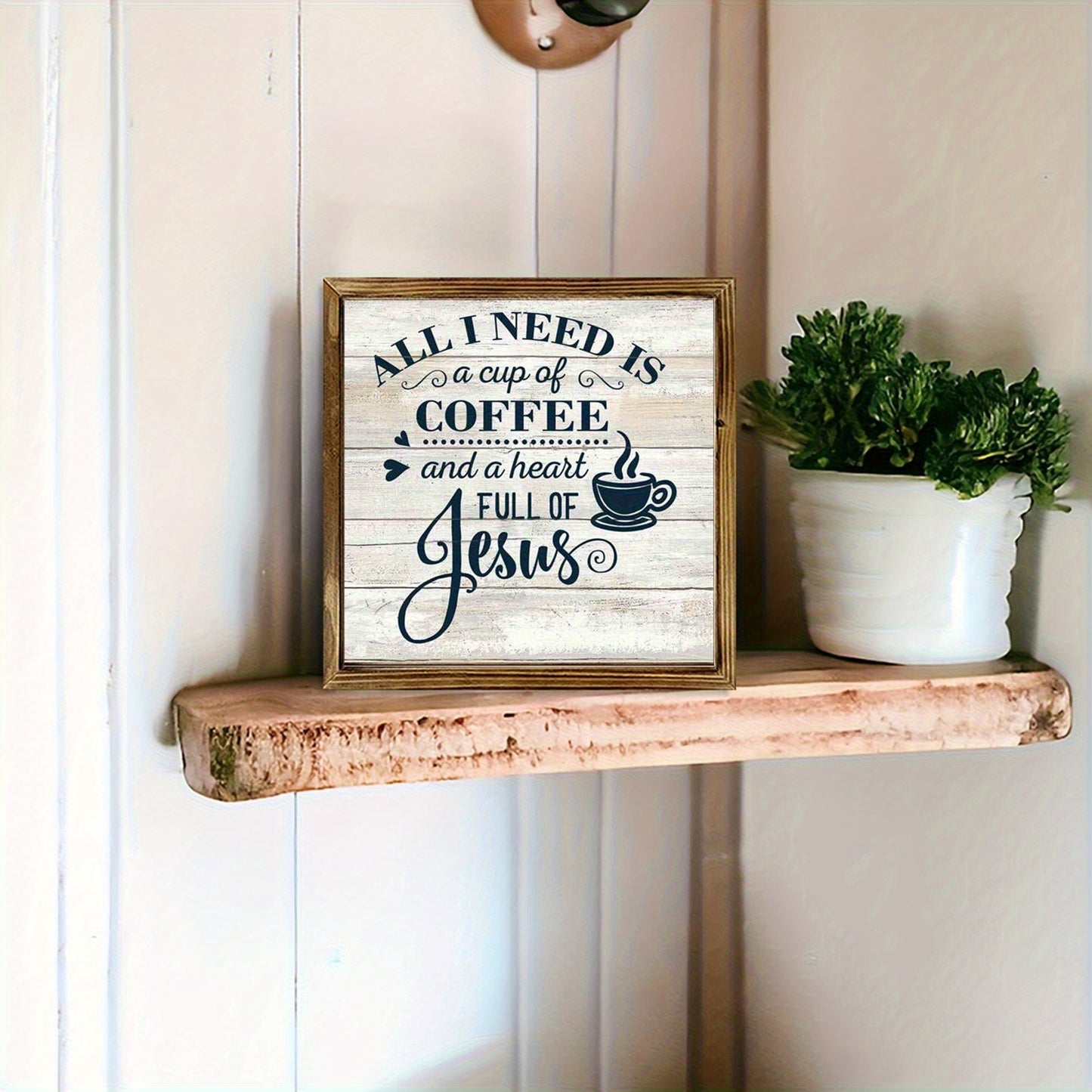 WOODEN CHRISTIAN WALL MOUNT