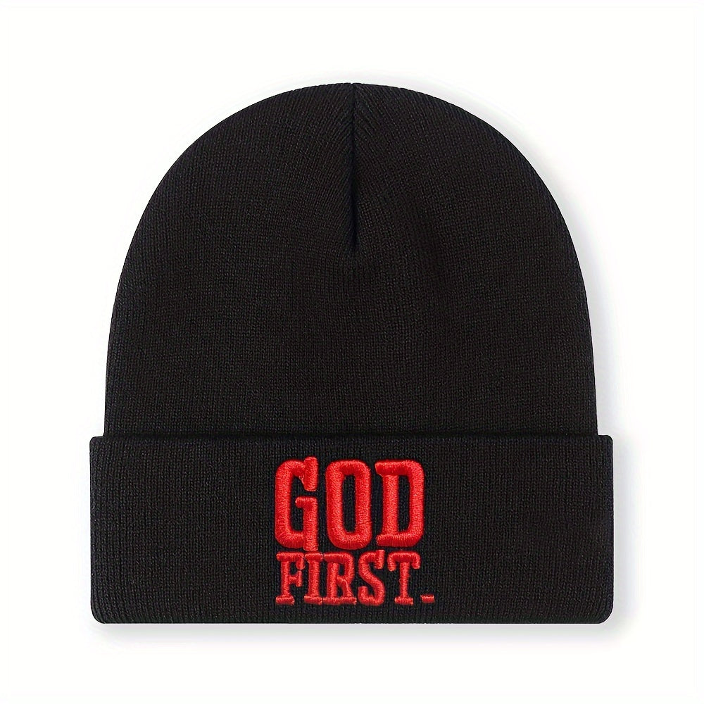 "GOD FIRST" WARM HAT