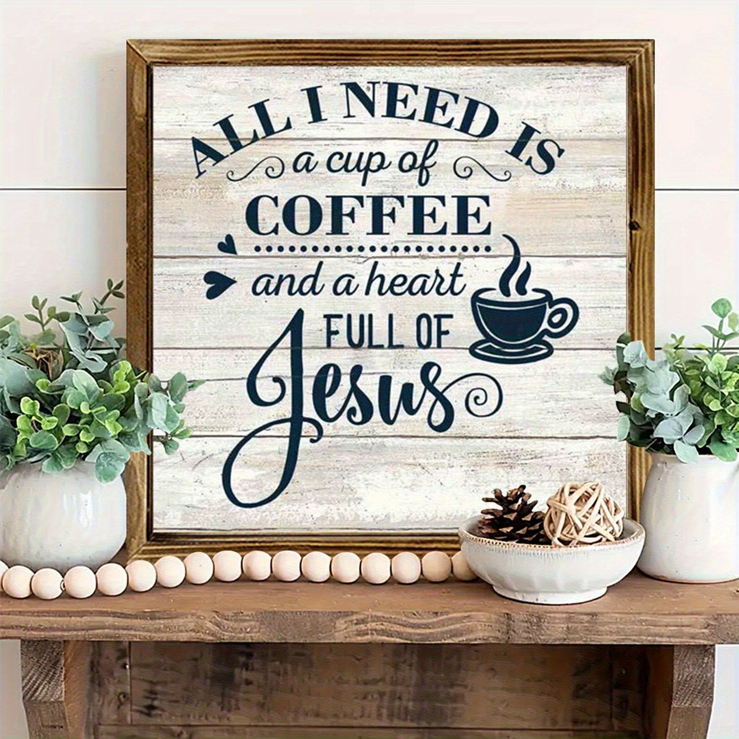 WOODEN CHRISTIAN WALL MOUNT