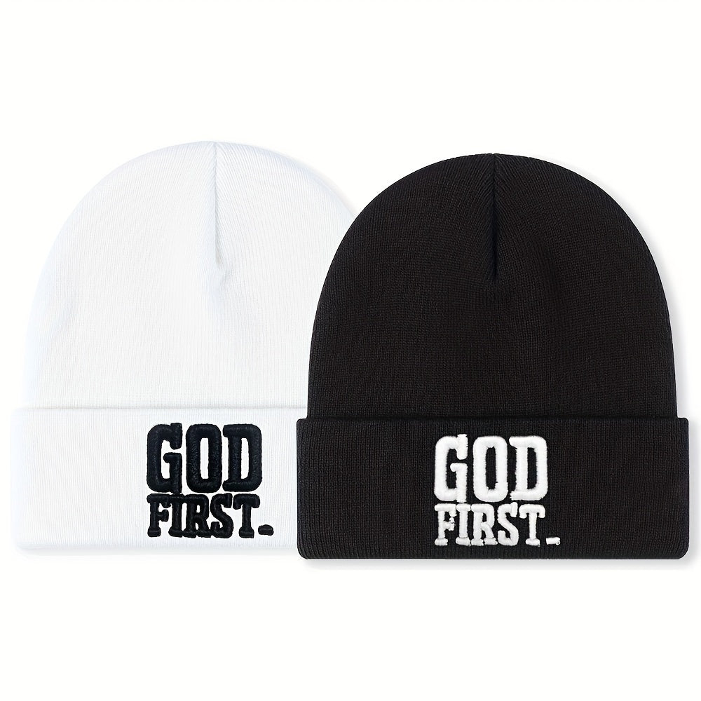 "GOD FIRST" WARM HAT