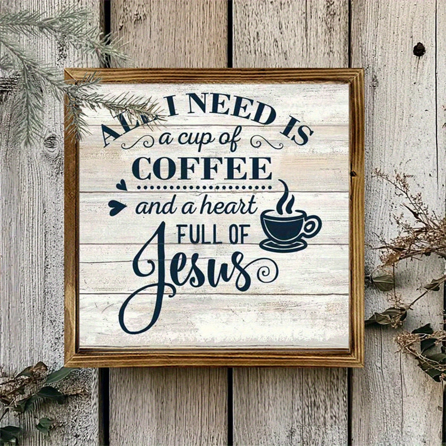 WOODEN CHRISTIAN WALL MOUNT
