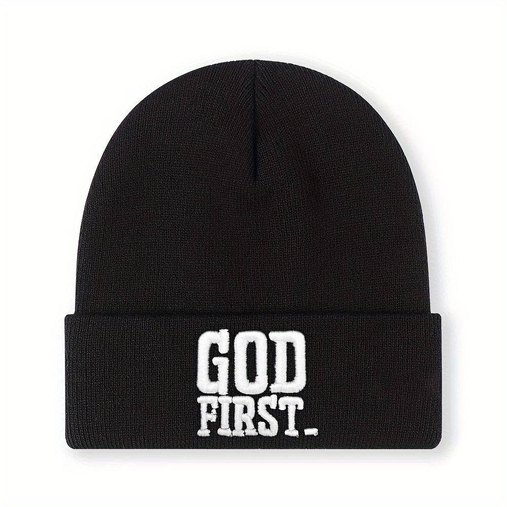 "GOD FIRST" WARM HAT