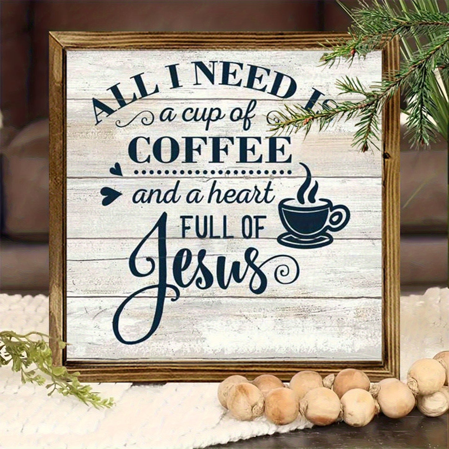 WOODEN CHRISTIAN WALL MOUNT