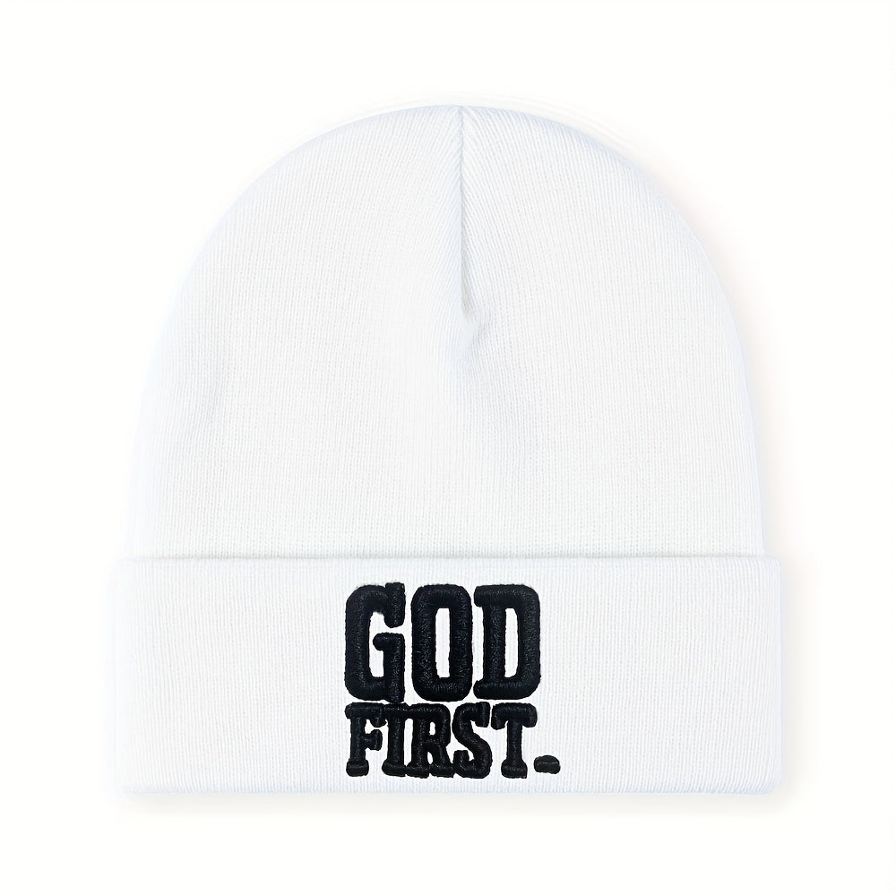 "GOD FIRST" WARM HAT
